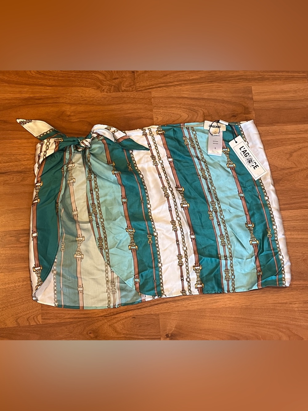 L'AGENCE Marceline Belt-Print Pareo - size S - NWT - Picture 5 of 10